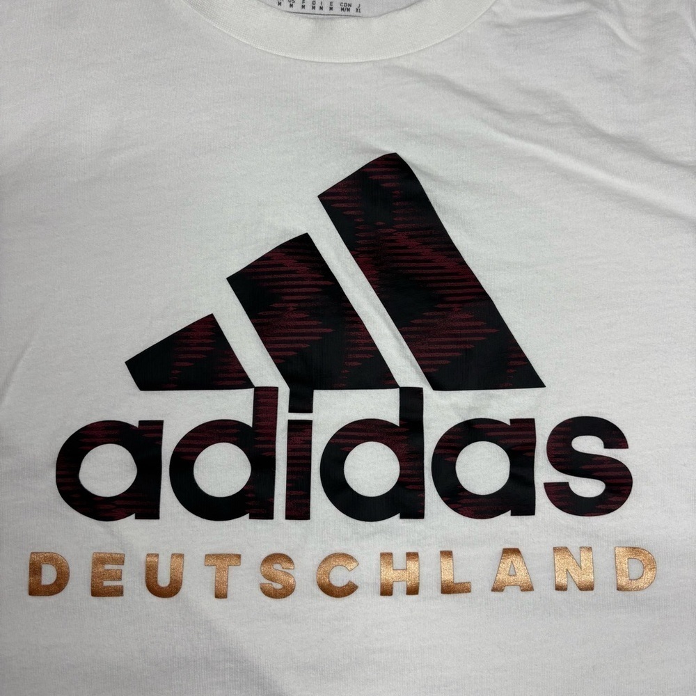 Adidas Shirt Mens Medium Crewneck Tee Deutschland German Athletic Active Casual - Picture 2 of 4